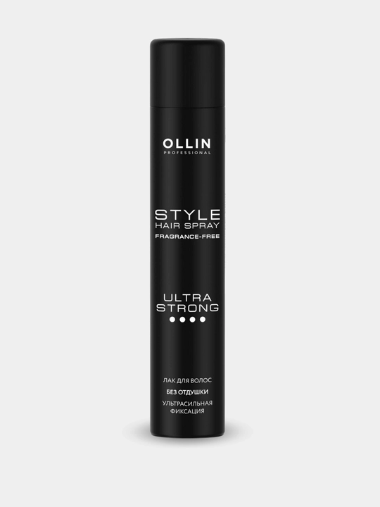 Soch uchun lak OLLIN ultra kuchli fiksatsiyali, hidsiz, sochlar uchun fiksator, 400 ml