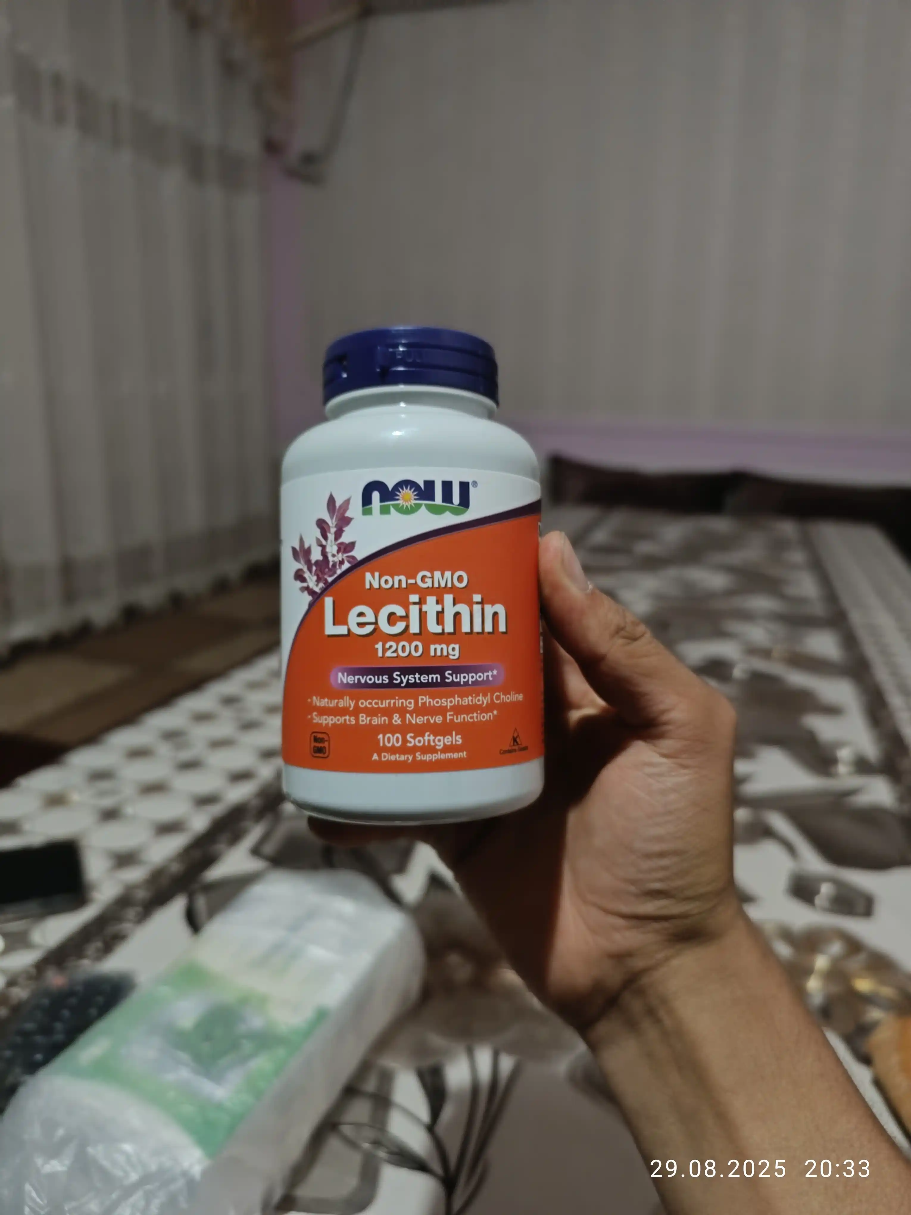 NOW Foods, Lesitin, Letsitin, 1200 mg, 100 kapsulalar