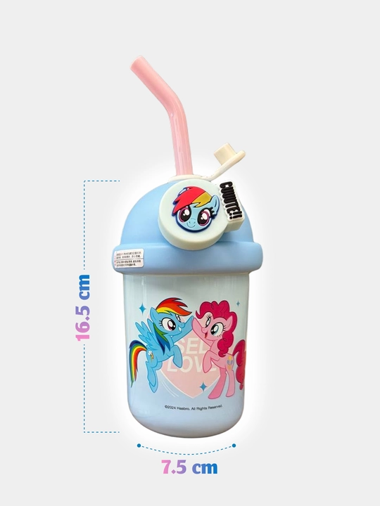 Термокружка детская с крышкой и трубочкой My Little Pony, термостакан