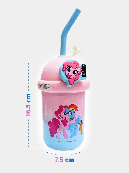 Термокружка детская с крышкой и трубочкой My Little Pony, термостакан