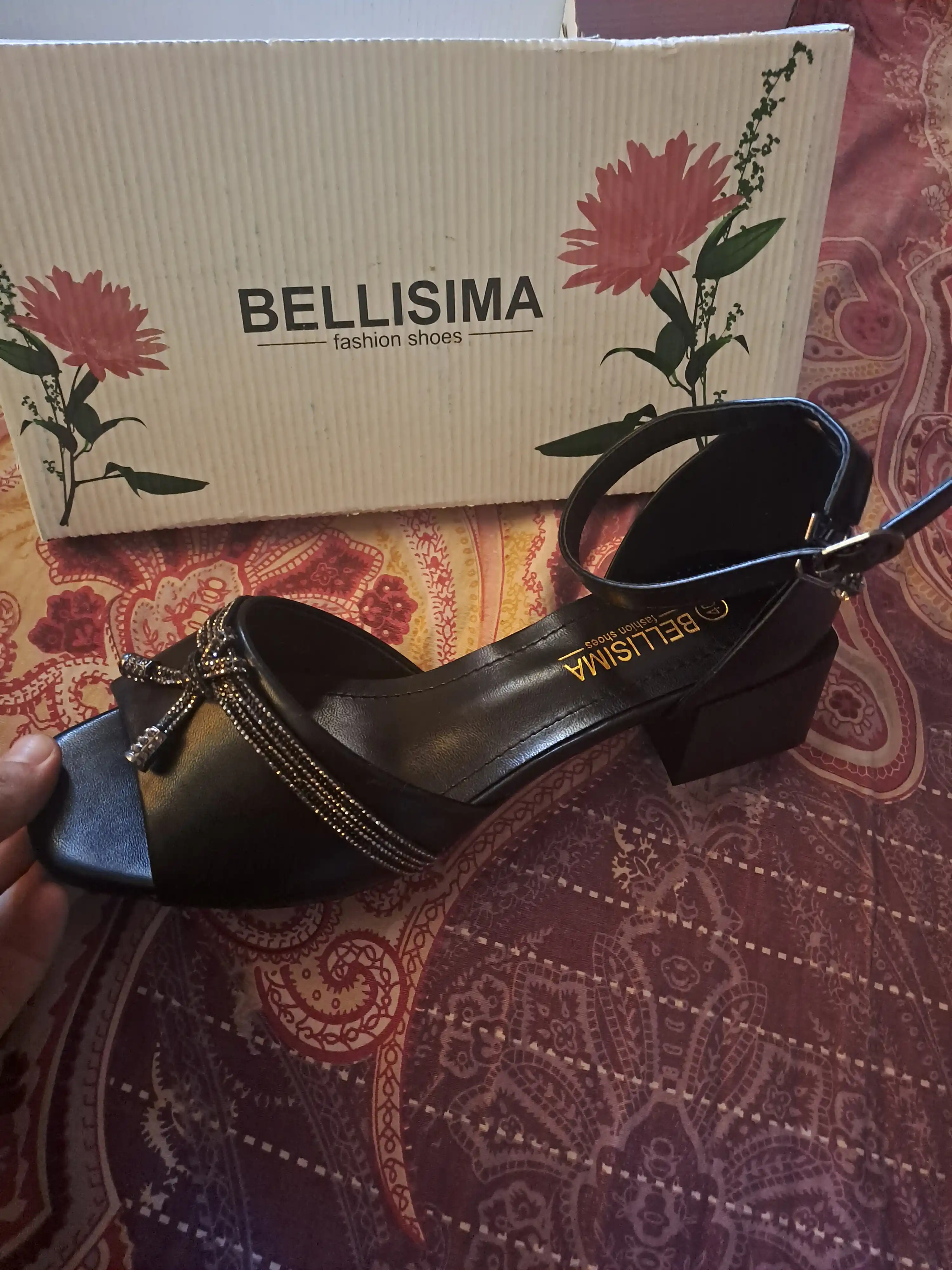 BELLISIMA 961-10PU sun’iy charmli ayollar bosonojkasi, 5 sm poshna, 2 rang, 36–40