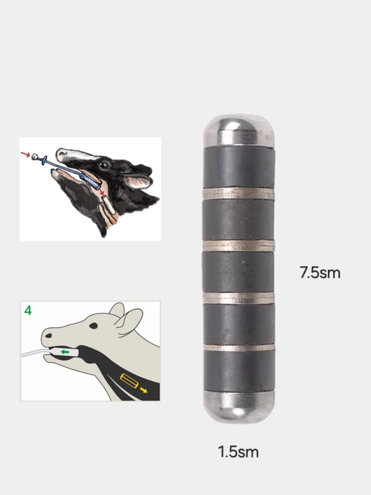 Chorva mollari uchun zond magnit va oshqozonga yuboruvchi instrument, 25 kg kuchli magnit - 
