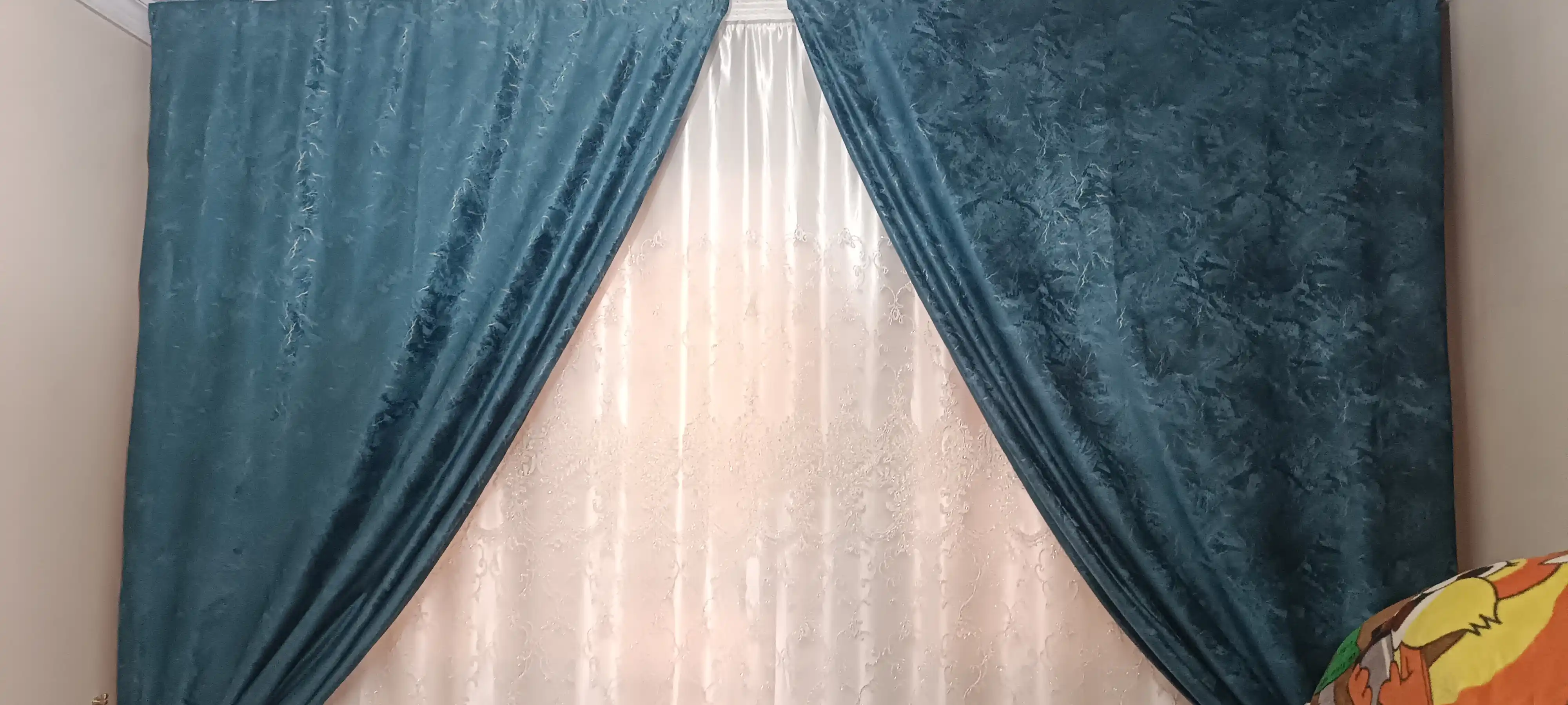 Шторы, бархатные  в гостиную, плотные, декоративные, с принтом под мрамор, 1 штука 150*280 см