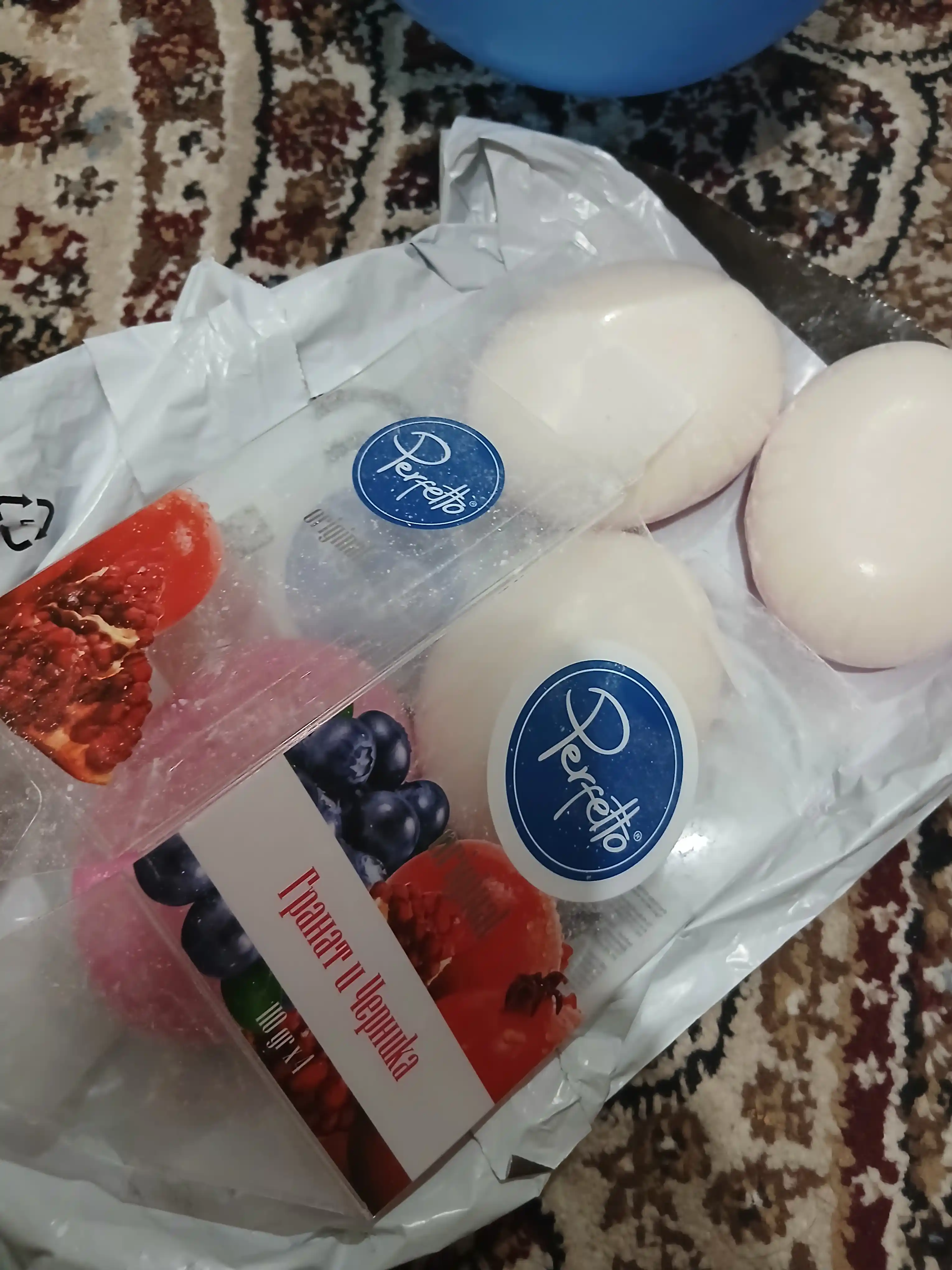 Sovun Perfetto anor va ko'k mevalar 110gr 4 dona