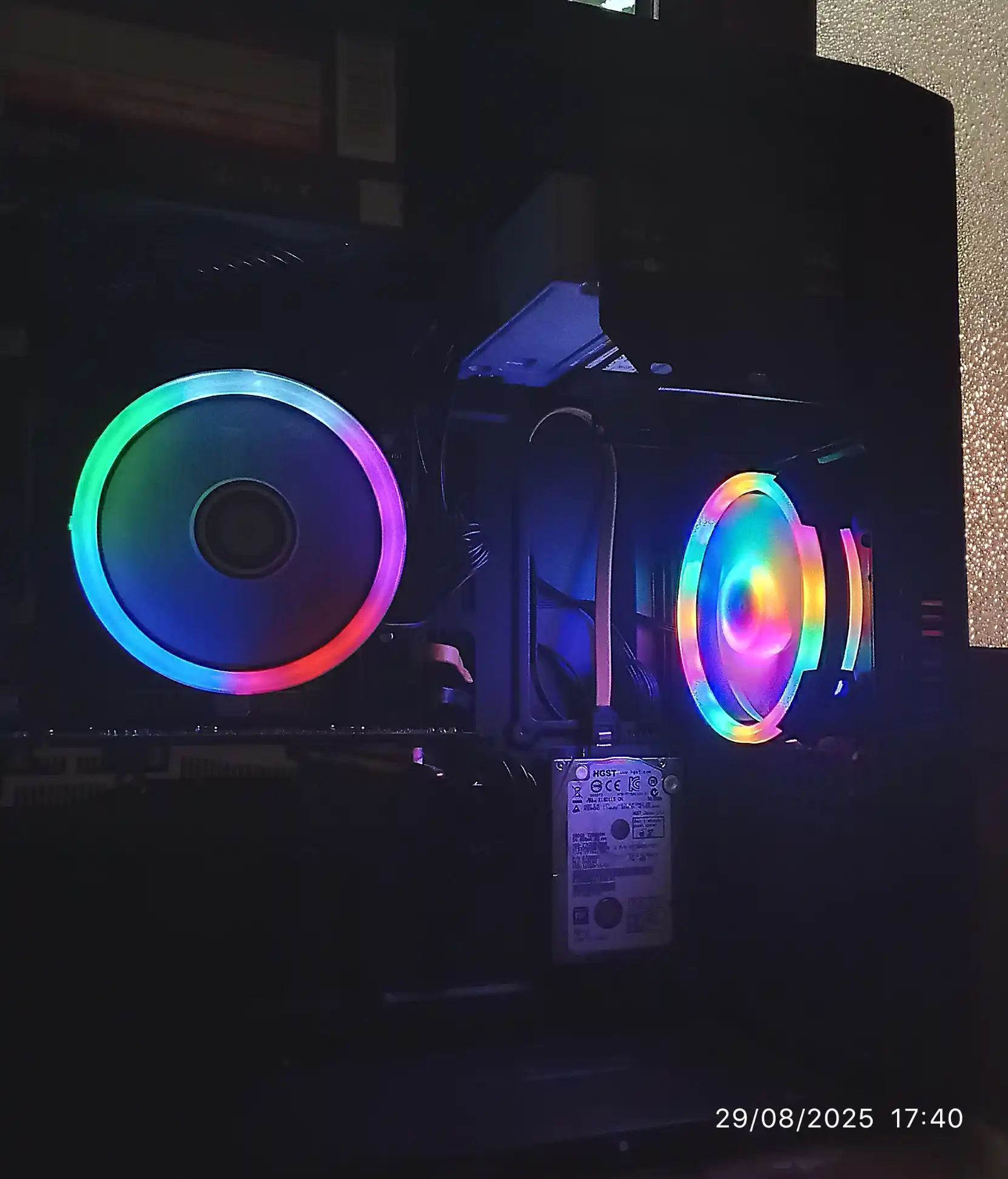 RGB-вентилятор для компьютера, 120 мм , радужный цвет, с высоким воздушным потоком