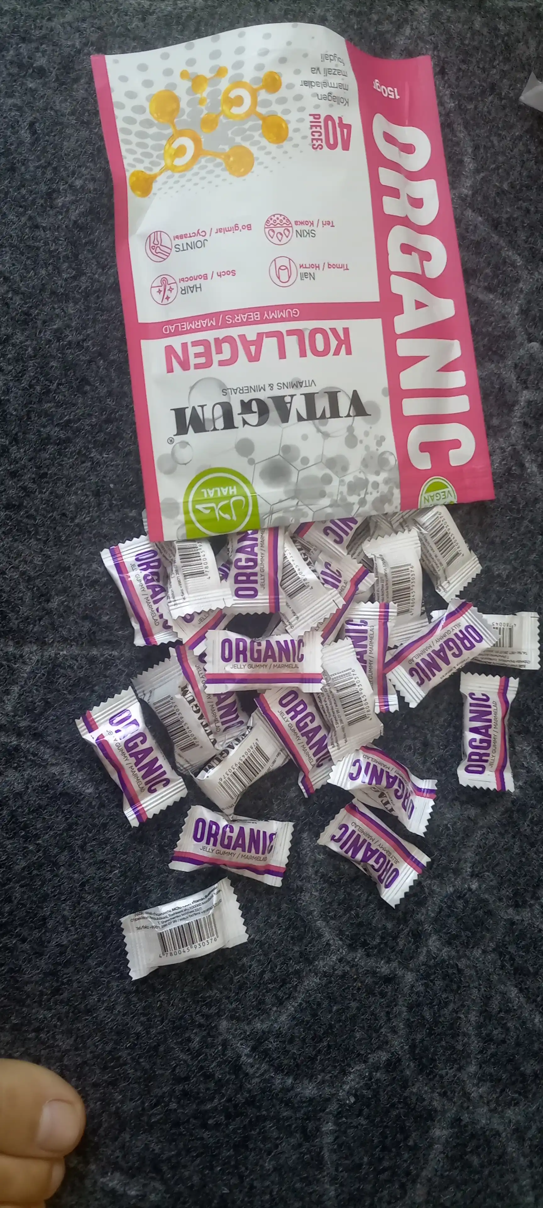 Vitagum Organic Kollagen, marmelad Halol