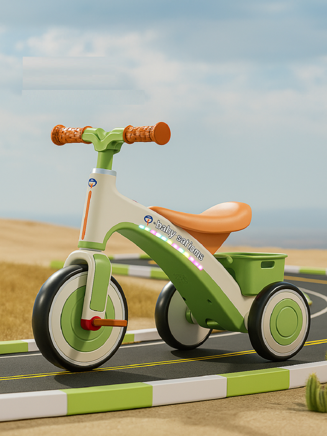Bolalar uch g‘ildirakli velosipedi Baby Saitong – ilk sayrlar uchun quvonchli tanlov - 