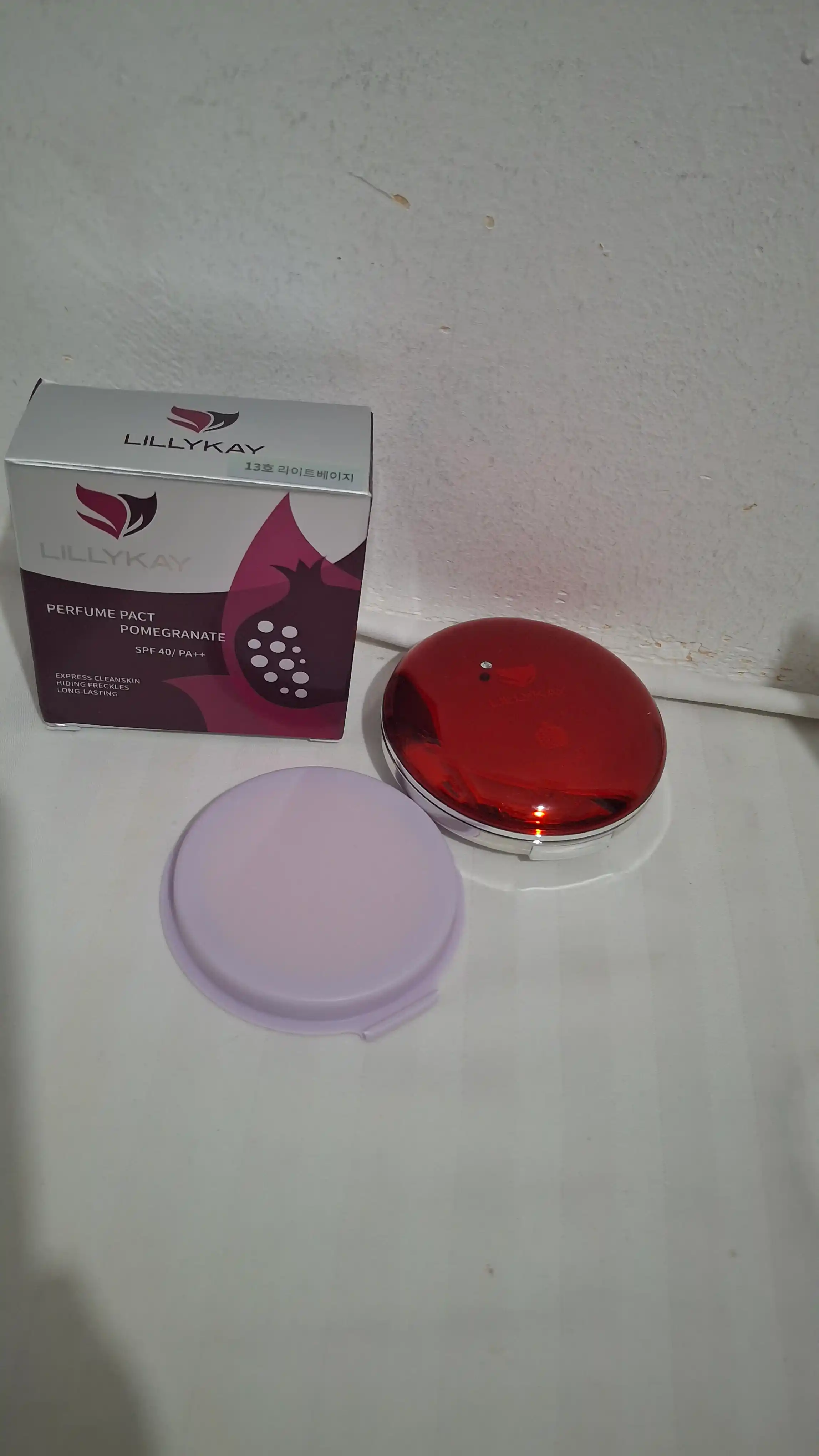 Lillykay пудра для лица компактная SPF30/40 PA++ с зеркалом и спонжем