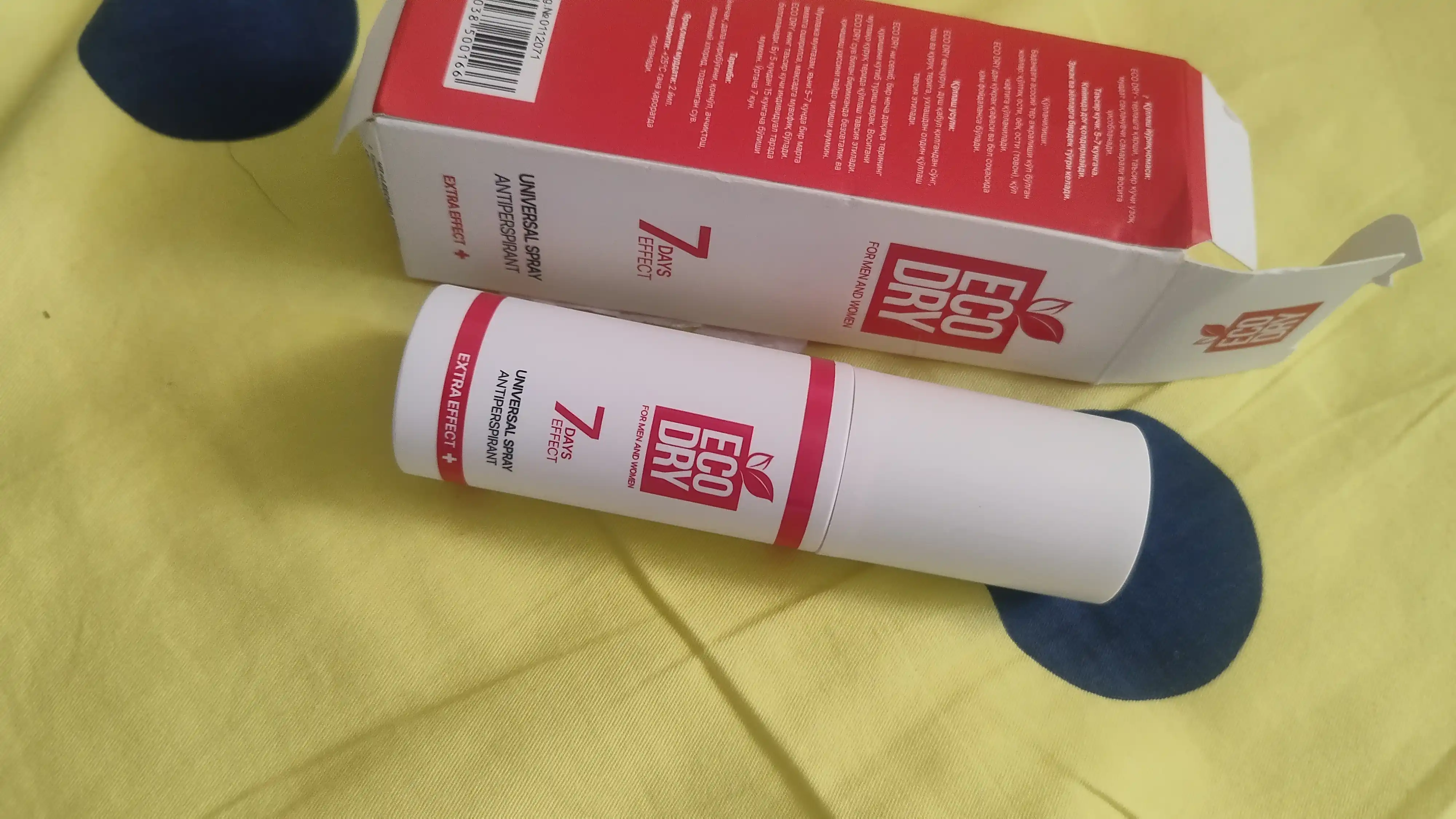 Antiperspirant sprey Eco Dry Universal, terlashga qarshi samarali vosita, 35 ml
