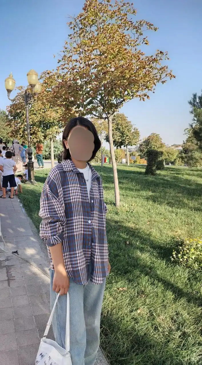 Uslubiy va kundalik koylak katakli oversayz ayollar ko'ylagi