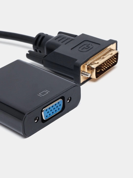 Adapter DVI-VGA kabel utkazuvchi, komyuter, noutbuk va proektorlar uchun 1080p adapteri