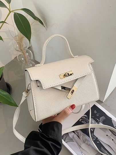 Женская мини сумка в стиле Hermes — JIVOTNI-HERMESUMKA-БЕЛЫЙ