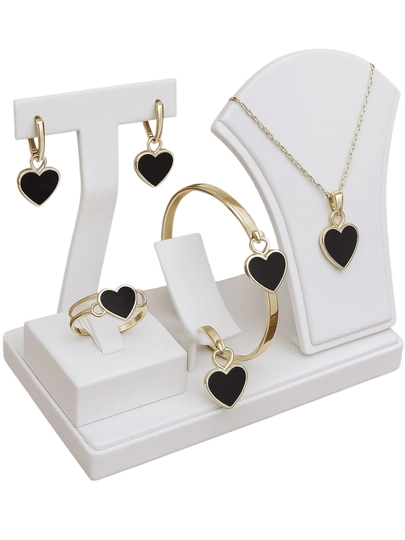 Комплект украшений в стиле Vancleef, Messika, Bvlgari, серьги, кольцо, браслет, цепочка — XULUX-KLEVER-ЧЕРНСТЕ