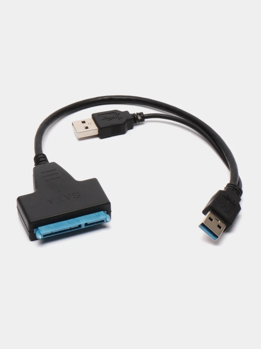 USB, TYP-C, SATA Adapter SATA - USB 3.0 ulash uchun SSD, qattiq disk uchun HDD 2.5"