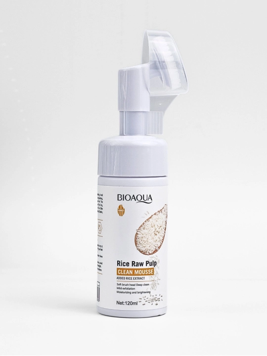 Yuzni yuvish uchun Bioaqua tozalovchi namlantiruvchi ko‘pigi, guruchli, 120 ml