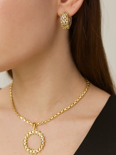 Комплект украшений в стиле Messika, Bvlgari и Van Cleef — SHONAJW-KOMPLEKT-СЛНКОСТ