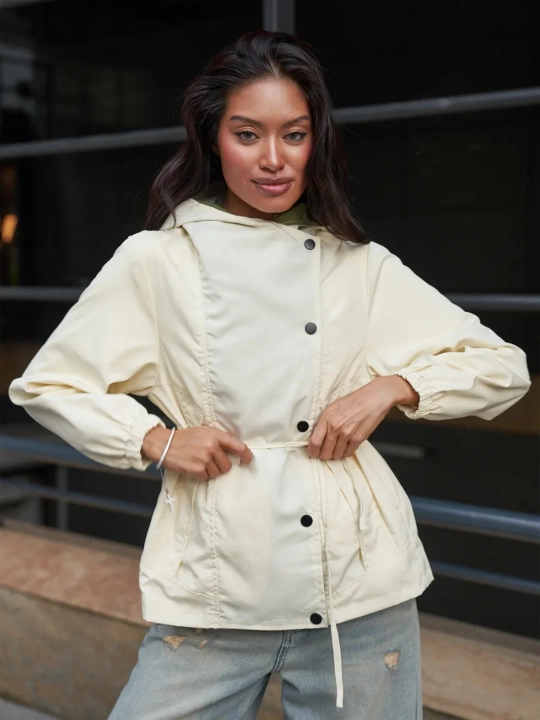 Ayollar vetrovkasi, kapyushonli kurtka, trench oversize, M–4XL — ELLY FASHION