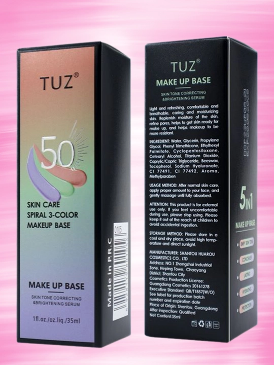 TUZ,Terini parvarish qilish,Make-upga tayyorgarlik,Care Spiral 3-Color Makeup Base