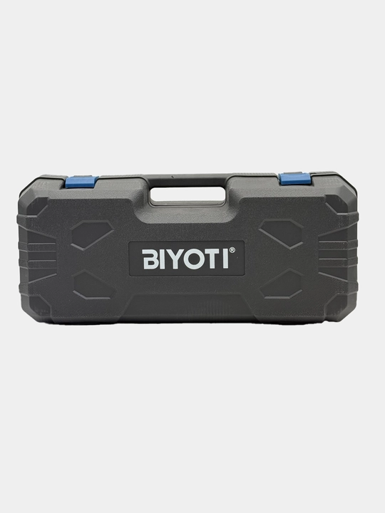 Аккумуляторная пила цепная BIYOTI 21V: бесщеточная, 2 шины (8" и 10"), 1 АКБ по 4Ач, кейс