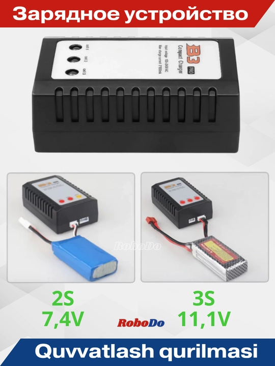 Li-Po, Li-lon (2S-3S)batareyalari uchun IMAX B3 PRO Compact 10W zaryadlovchi