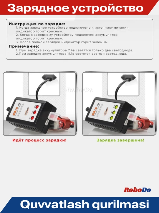 Li-Po, Li-lon (2S-3S)batareyalari uchun IMAX B3 PRO Compact 10W zaryadlovchi