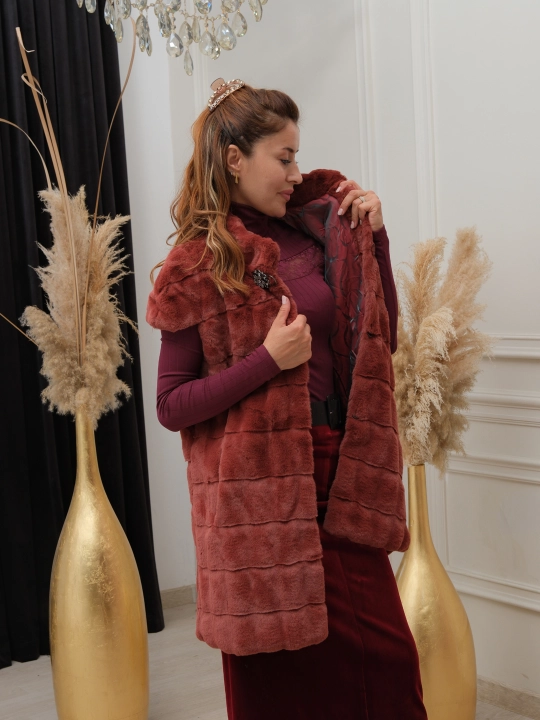Ayollar uchun uzun eko mo‘ynali nimcha NAZMAN Textile, ilgakli
