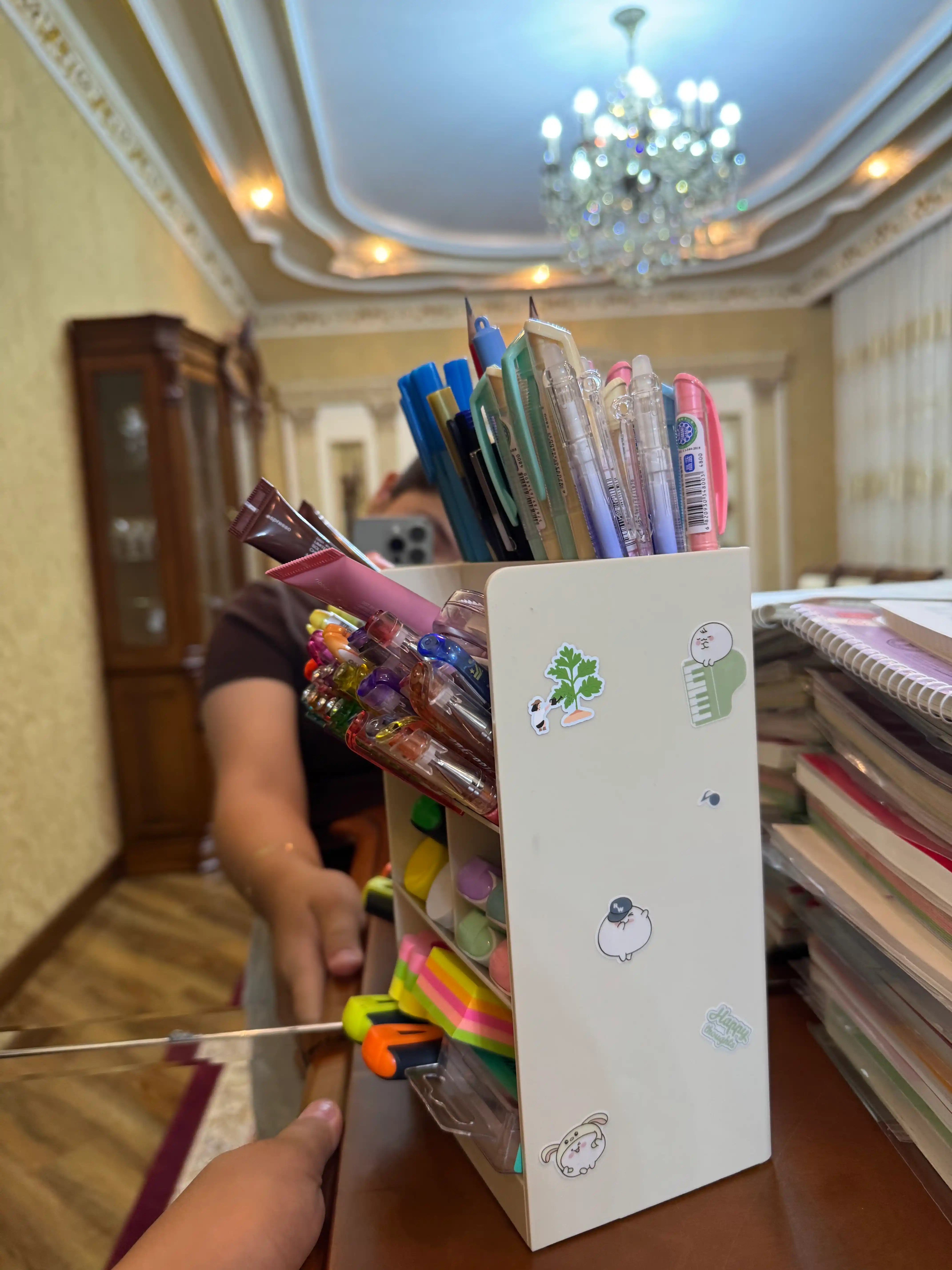 Ruchkalar, qalamlar va o'quv qurollari uchun stendli organayzer, Deli Pen Holder 8939