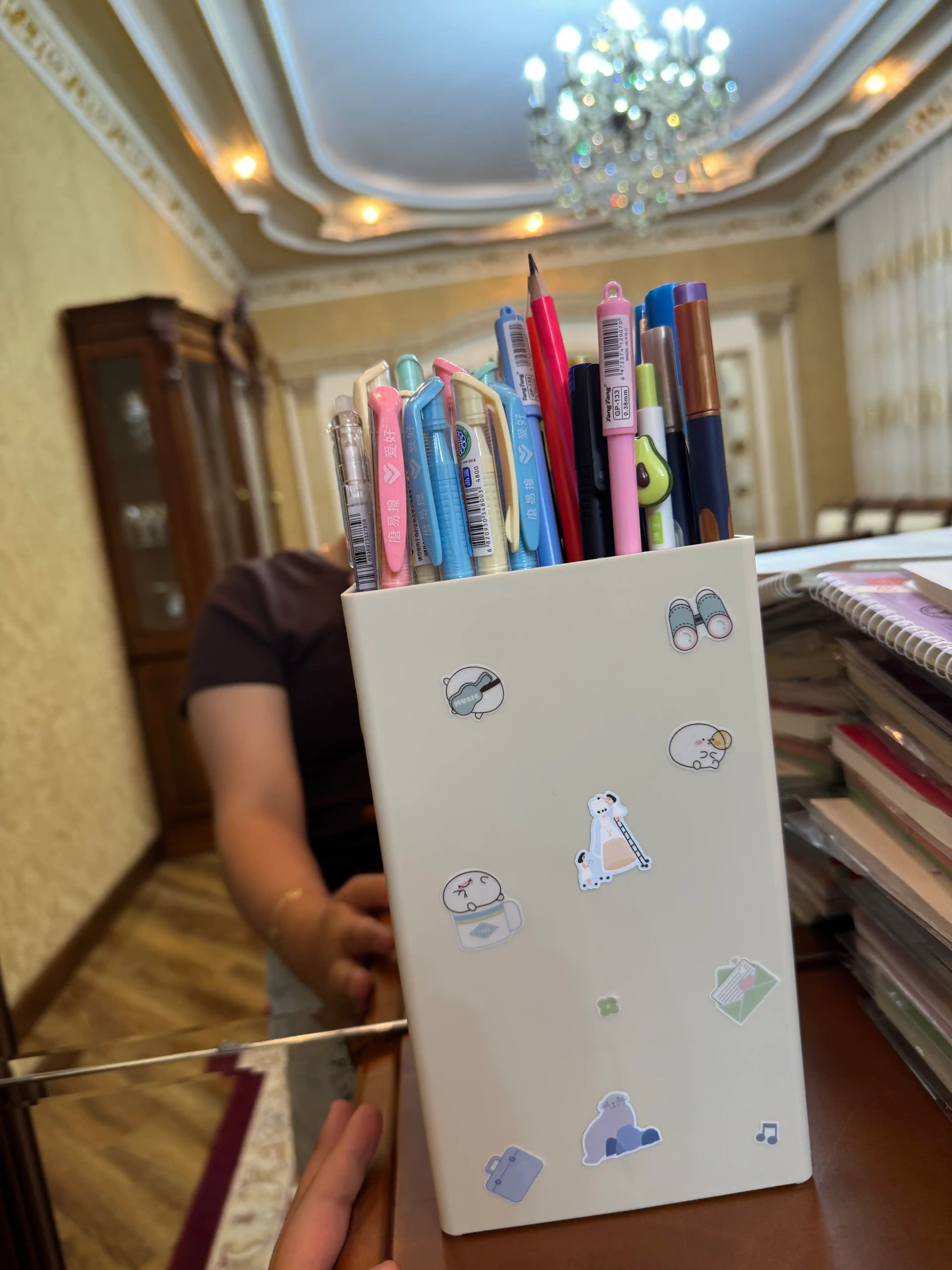 Ruchkalar, qalamlar va o'quv qurollari uchun stendli organayzer, Deli Pen Holder 8939