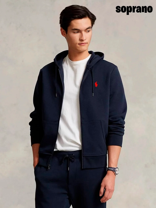 Erkaklar va ayollar uchun Ralph Lauren, kapyushonli va molniyali xudi, zip, kurtka, S–3XL