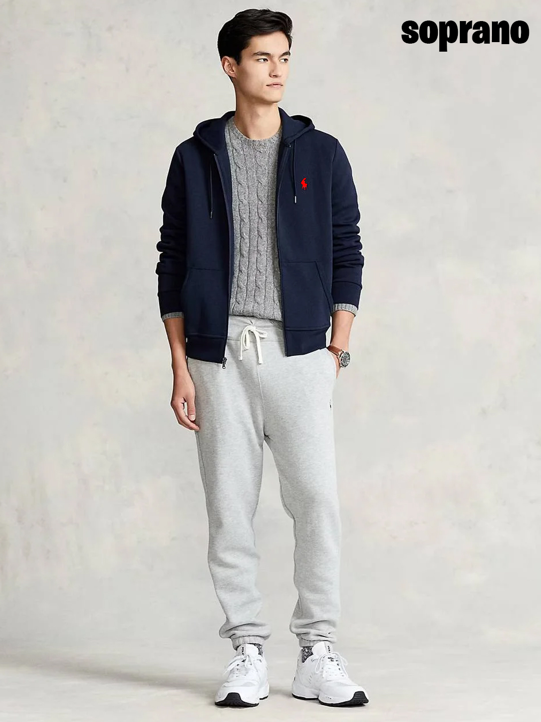 Erkaklar va ayollar uchun Ralph Lauren, kapyushonli va molniyali xudi, zip, kurtka, S–3XL