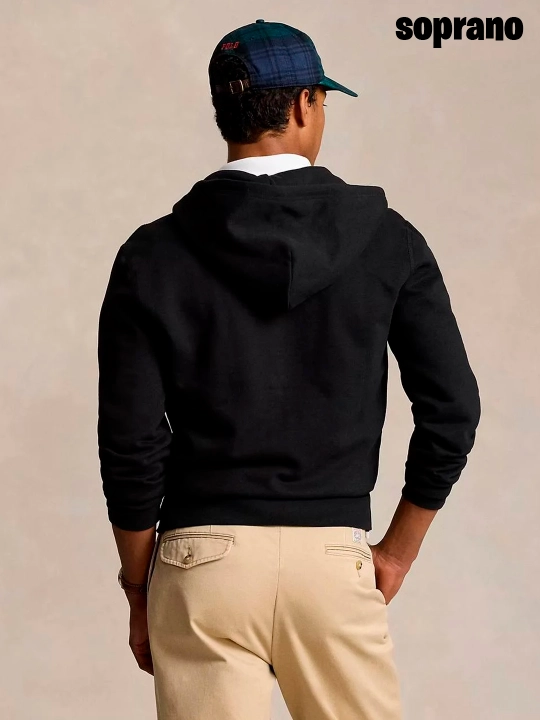 Erkaklar va ayollar uchun Ralph Lauren, kapyushonli va molniyali xudi, zip, kurtka, S–3XL