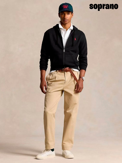 Erkaklar va ayollar uchun Ralph Lauren, kapyushonli va molniyali xudi, zip, kurtka, S–3XL