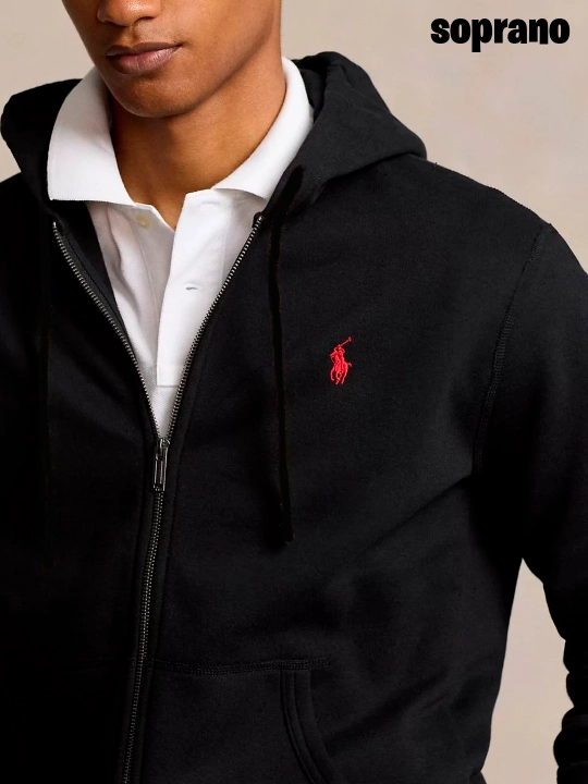Erkaklar va ayollar uchun Ralph Lauren, kapyushonli va molniyali xudi, zip, kurtka, S–3XL