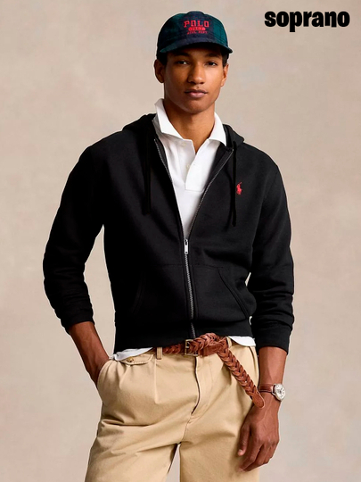 Erkaklar va ayollar uchun Ralph Lauren, kapyushonli va molniyali xudi, zip, kurtka, S–3XL