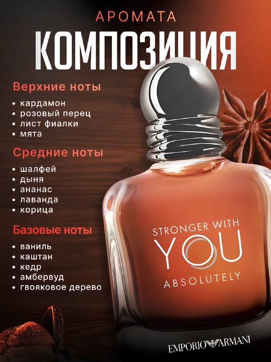 Erkaklar atiri Giorgio Armani Stronger With You Absolutely 100 ml, erkaklar uchun sovg'a