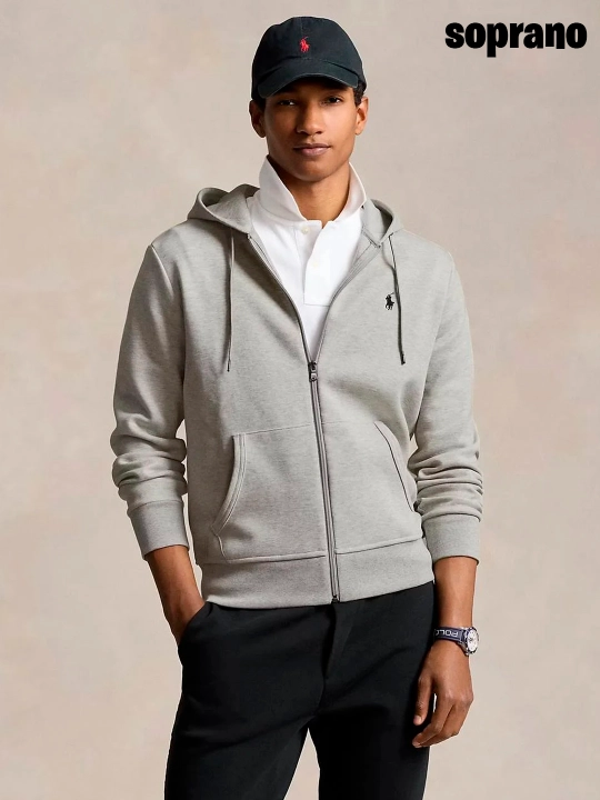 Erkaklar va ayollar uchun Ralph Lauren, kapyushonli va molniyali xudi, zip, kurtka, S–3XL