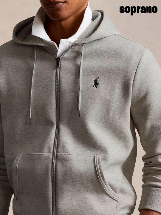 Erkaklar va ayollar uchun Ralph Lauren, kapyushonli va molniyali xudi, zip, kurtka, S–3XL