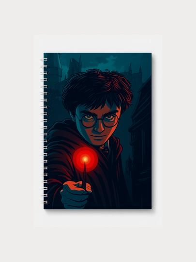 Блокнот Гарри Поттер, Harry Potter, А5, 40 страниц, стильная тетрадь, фанатский скетчбук — ТОЧКА-ПОТЕР-ЗЕЛЕН-лист