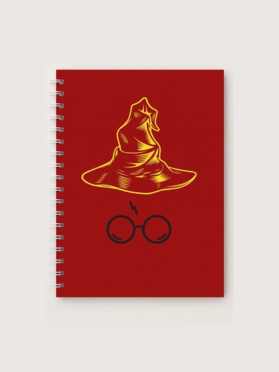 Блокнот Гарри Поттер, Harry Potter, А5, 40 страниц, стильная тетрадь, фанатский скетчбук — ТОЧКА-ПОТЕР-БРОНЗ-точка