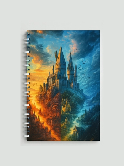 Блокнот Гарри Поттер, Harry Potter, А5, 40 страниц, стильная тетрадь, фанатский скетчбук — ТОЧКА-ПОТЕР-БИРЮЗ-лист