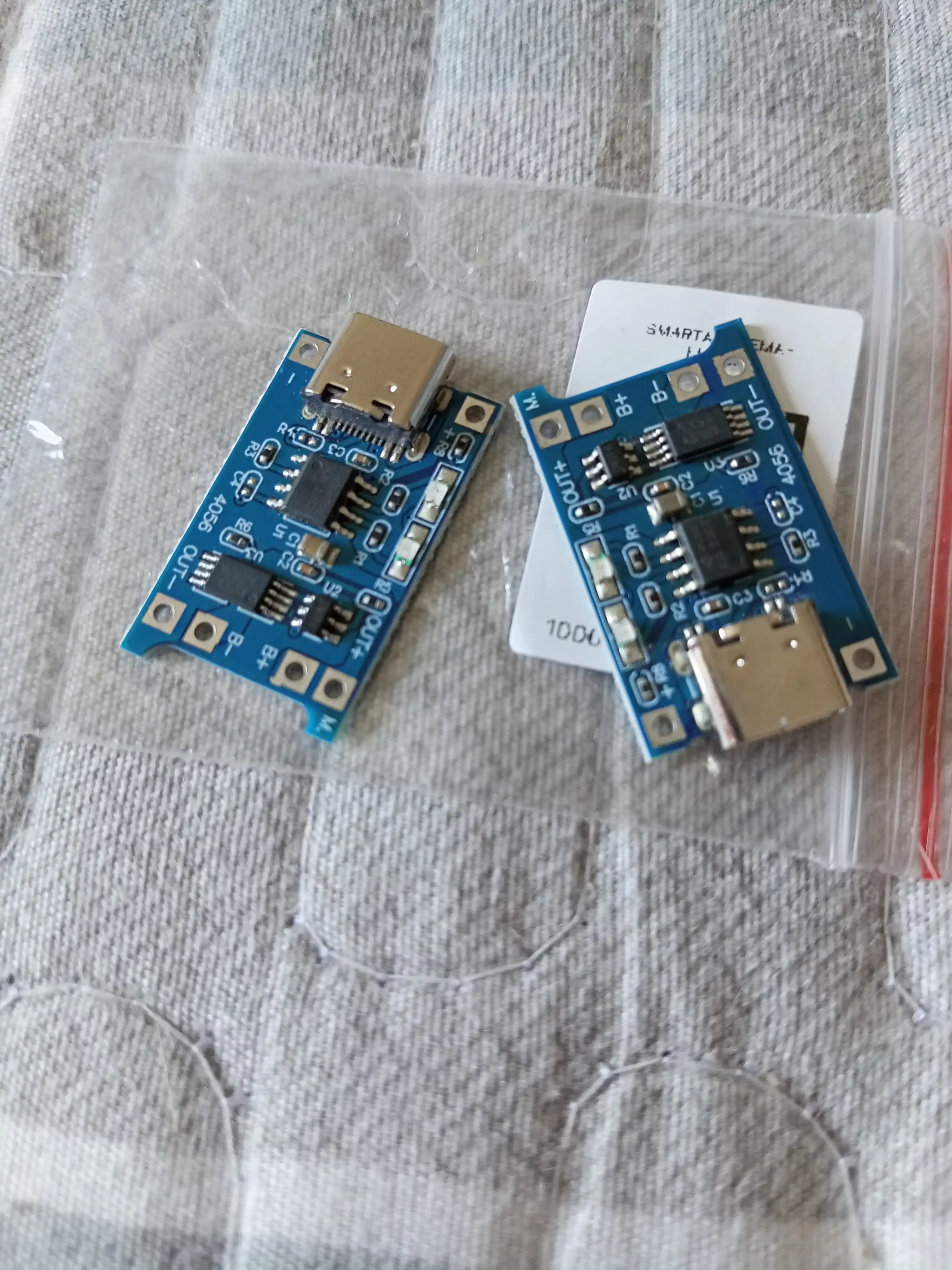 TP4056A Type-C va Micro USB litiy batareyalarini zaryadlash va himoyalash moduli