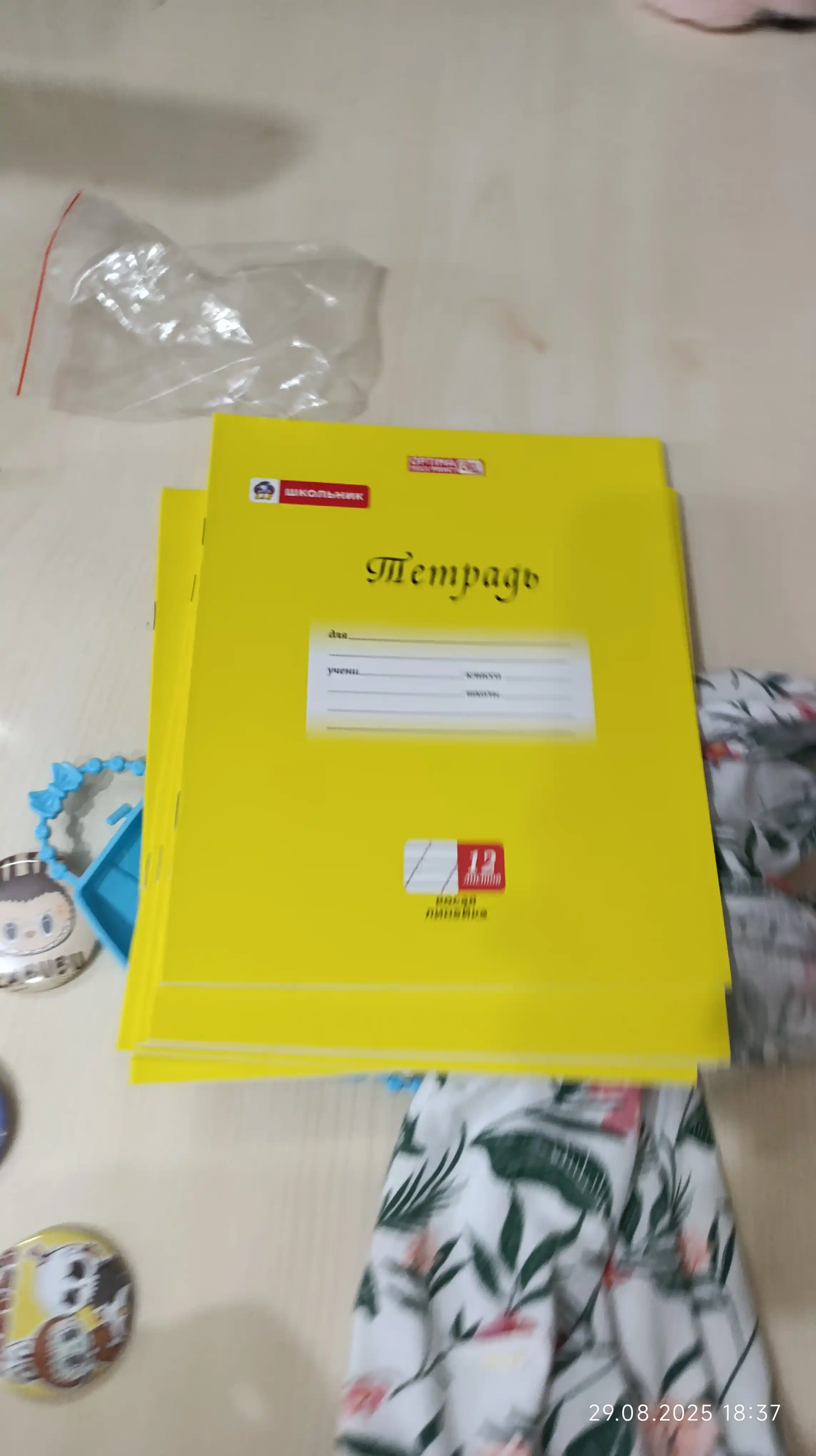 Daftarlar, 12 varoqli, 10 dona katakli, kichik chiziq, katta chiziq,