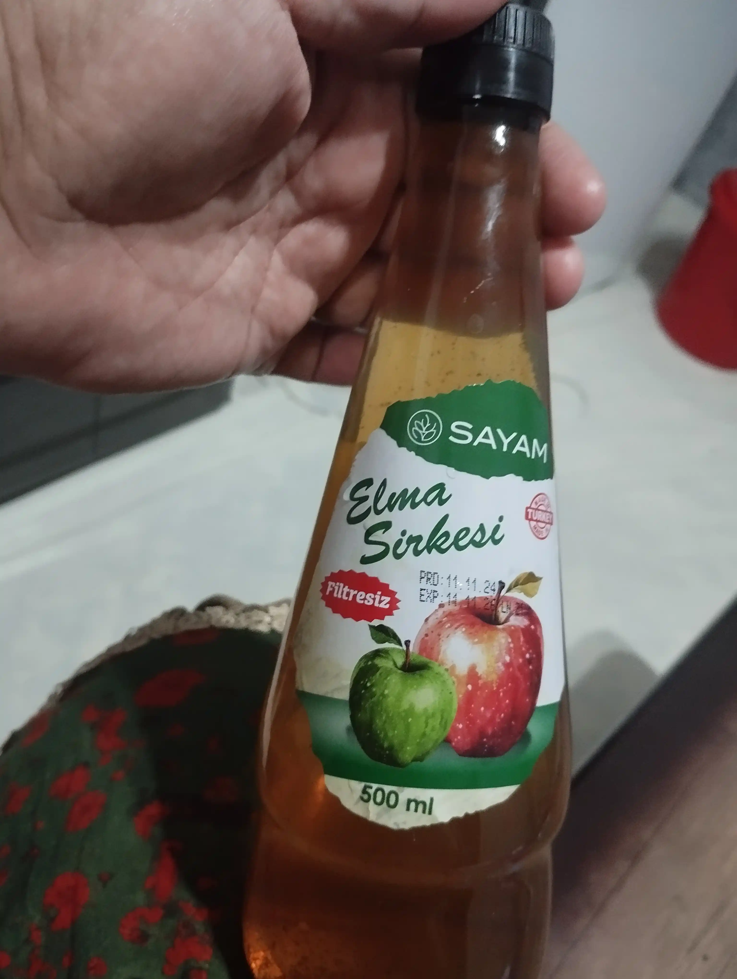 Olma sirkasi, Sayam, organik, filtirlanmagan, 500 ml, Turkiya