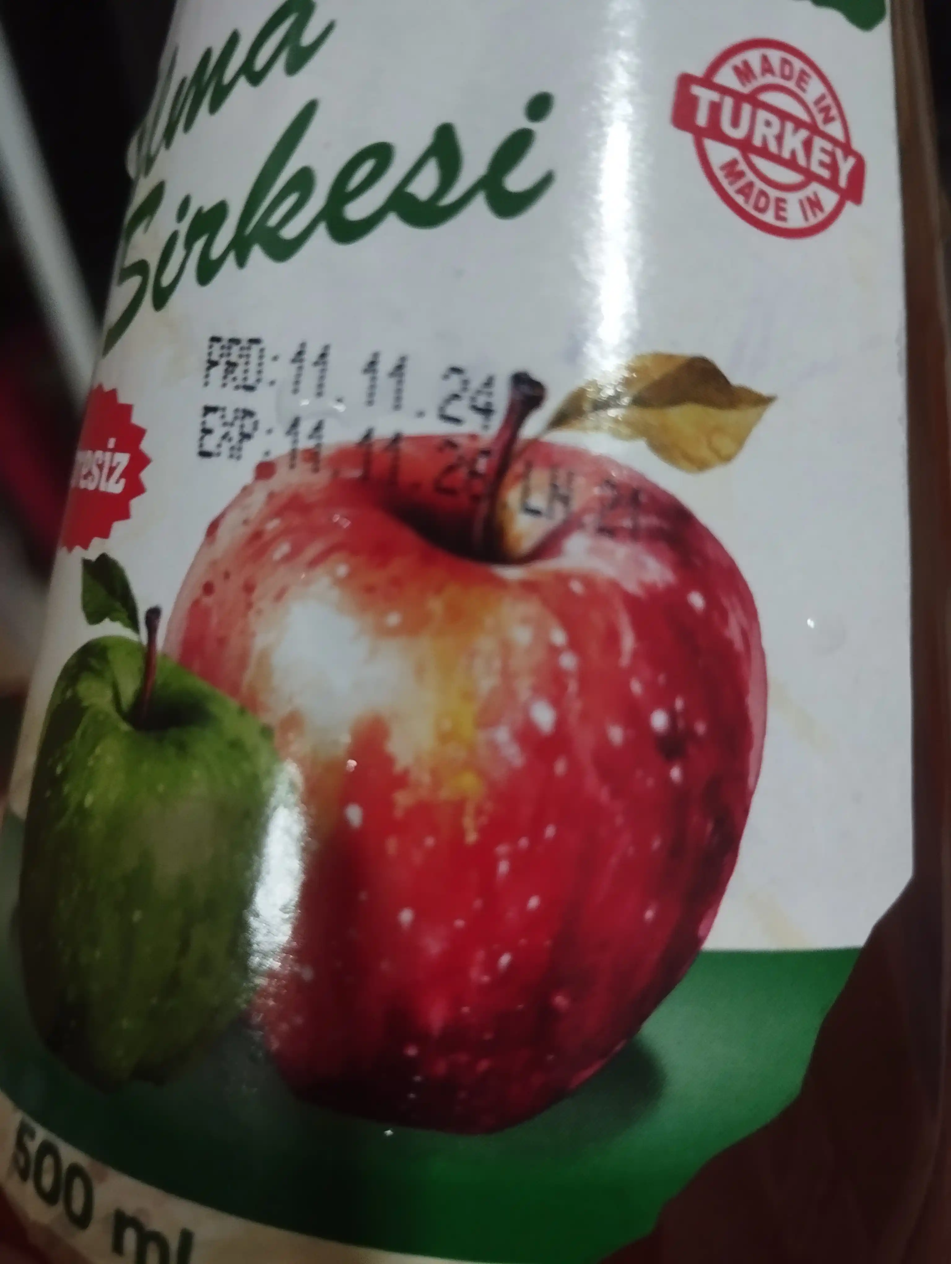 Olma sirkasi, Sayam, organik, filtirlanmagan, 500 ml, Turkiya