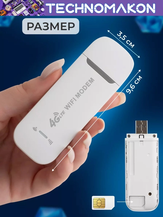 WI-FI модем с функциями роутера 4G LTE USB