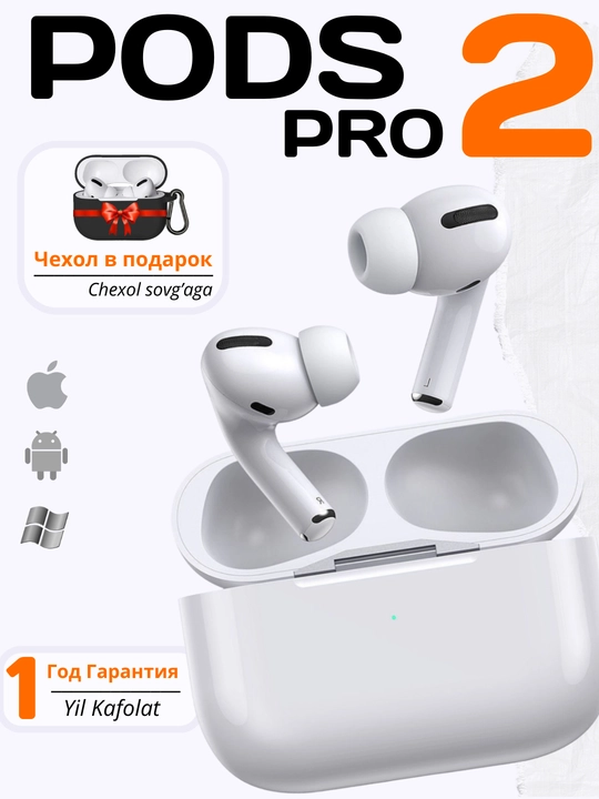 PODS PRO 2 simsiz quloqchinlar Iphone va Android uchun - 