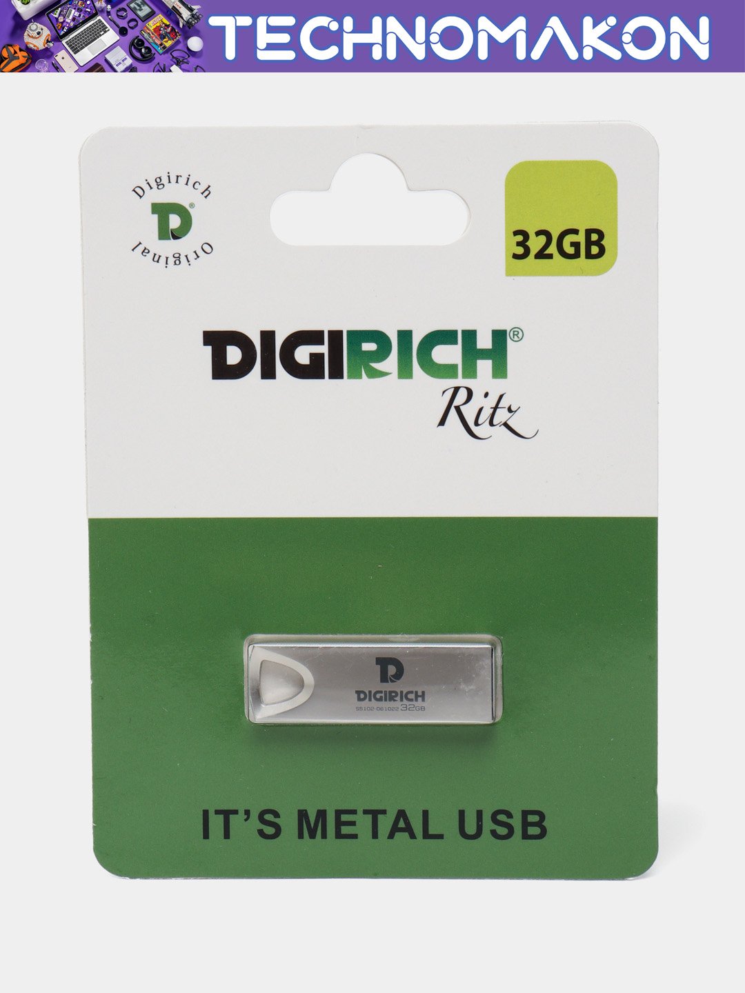 Fleshka Digirich Ritz, 2/4/8/16/32/64 GB, usb 2.0