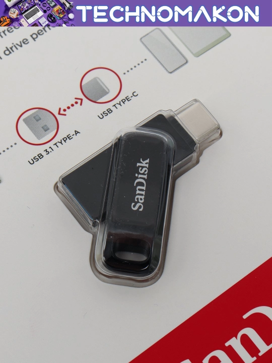 Флешка Sandisk Ultra Dual Drive, Type-C, 32/64/128/256/512 GB, 400 Mb/s, Usb 3.2