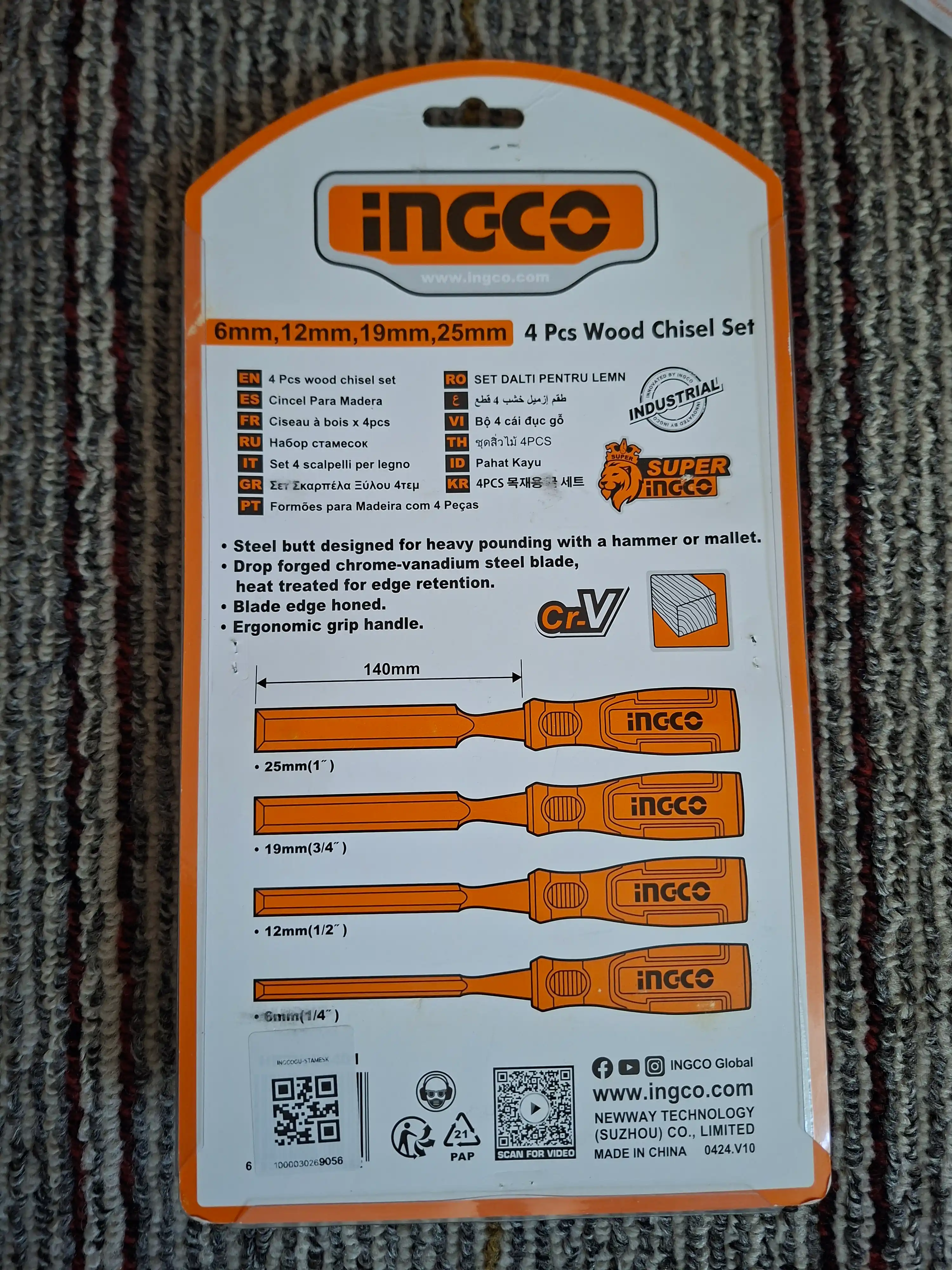 Keskilar to'plami INGCO HKTWC0401 INDUSTRIAL, 4 dona