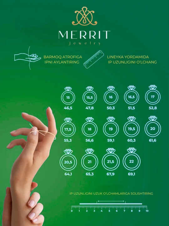 Золотое кольцо для женщин и девушек, 585 проба, размер 16-20, M04U, MERRIT